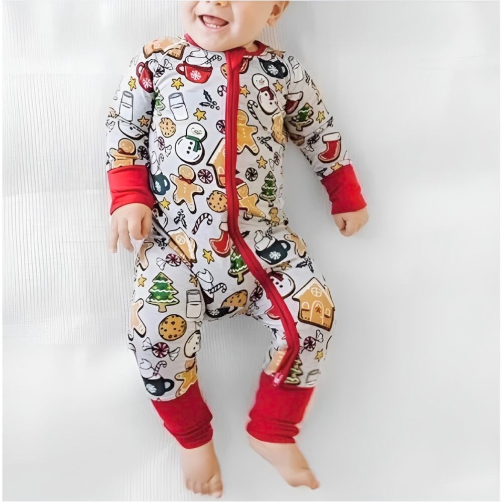 NWT Little Sleepies | Holiday Treats Festive Zippy 12-18 months